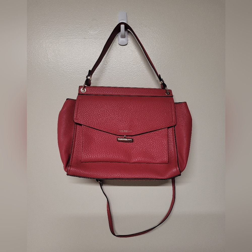 Fiorelli London Women's Pink Faux Leather Double Handle Satchel Bag